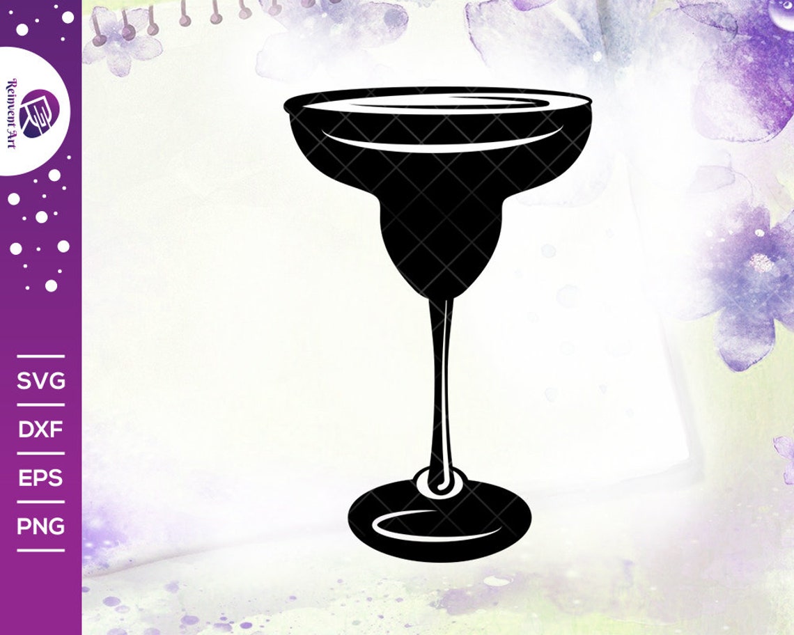 Margarita Glass Silhouette SVG Cut File Margarita Glass Svg Etsy