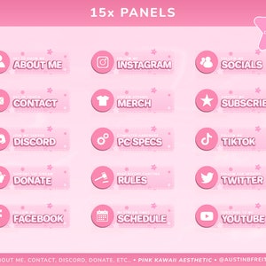Cute Pink Twitch Package Complete Stream Bundle Scenes, Panels ...