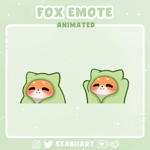Fuchs | Animiertes Kuscheltier Emote für Twitch, Discord und Youtube | 2 Verschiedene Geschwindigkeiten | P2U Emote