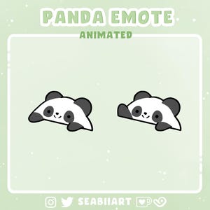Panda / Emote Bongo animado para Twitch, Discord y YouTube / 2 velocidades diferentes / Emote P2U