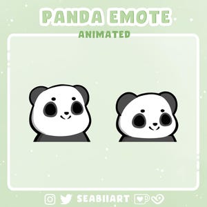 Panda / Gesto de cabeceo animado para Twitch, Discord y YouTube / 2 velocidades diferentes / Gesto P2U