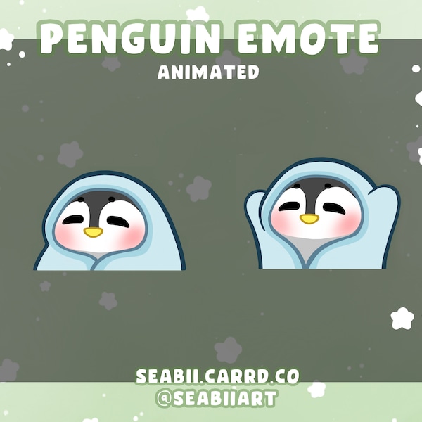 Penguin | Animated Blankie Emote for Twitch, Discord and Youtube | 2 Different Speeds | P2U Emote