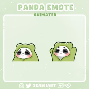 Panda / Emote de mantita animada para Twitch, Discord y YouTube / 2 velocidades diferentes / Emote P2U