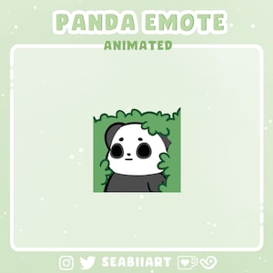 Panda / Meme animado de arbusto escondido para Twitch, Discord y YouTube / 3 velocidades diferentes / Gesto P2U