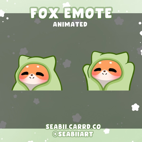 Fox | Animated Blankie Emote for Twitch, Discord and Youtube | 2 Different Speeds | P2U Emote