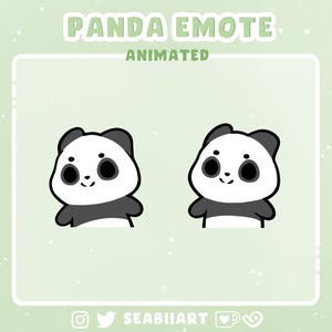 Panda / Emote animado de baile con meneo para Twitch, Discord y YouTube / 2 velocidades diferentes / Emote P2U