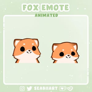 Fox / Emote Nodders Animato per Twitch, Discord e Youtube / 2 Velocità Diverse / Emote P2U