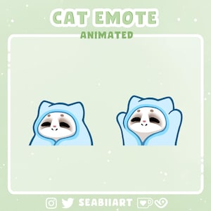 Ragdoll-kat | Geanimeerde dekenemote voor Twitch, Discord en YouTube | 2 verschillende snelheden | P2U-emote