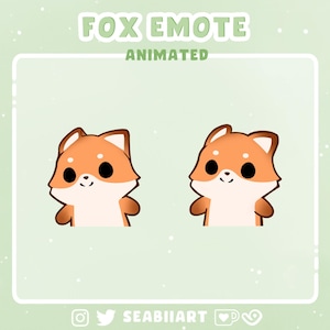 Fox / Emote animato di danza ondeggiante per Twitch, Discord e Youtube / 2 velocità diverse / Emote P2U