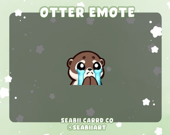 Otter | Sad Cry Emote for Twitch, Discord and Youtube | P2U Emote