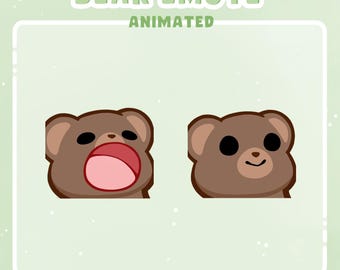 Animated Bear Emote: Pop Bep Bop, Twitch/Discord/Youtube (Digital Download)