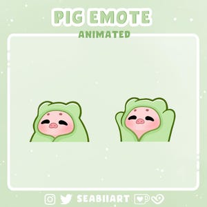 Cerdo / Gesto animado de mantita para Twitch, Discord y YouTube / 2 velocidades diferentes / Gesto P2U
