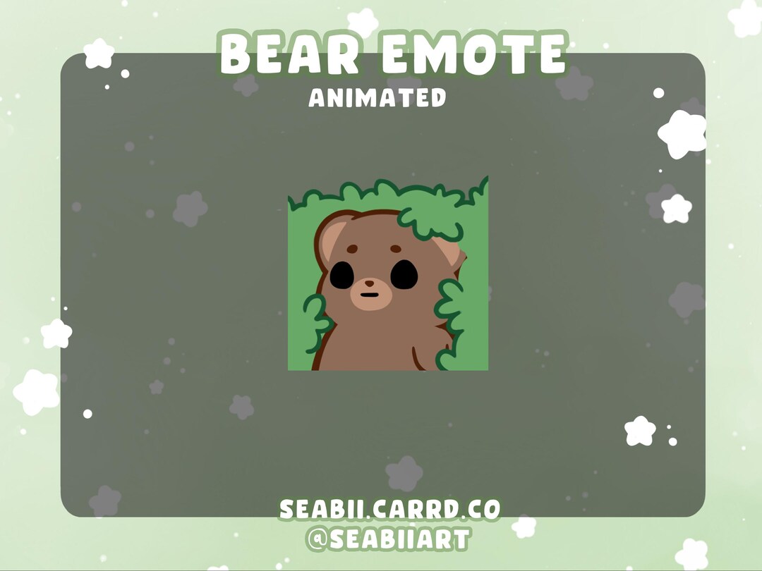 Bear Animated Hiding Bush Meme Emote for Twitch, Discord and Youtube 3 ...