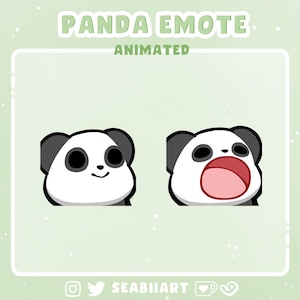 Panda / Gesto pop animado para Twitch, Discord y YouTube / 2 velocidades diferentes / Gesto P2U