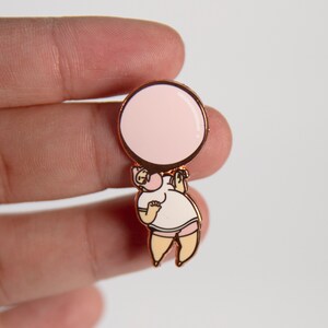 Bubblegum Gay Bear Copper Hard Enamel Pin image 2