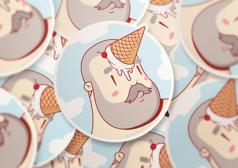 Holographic Ice Cream Gay Bear Sticker LGBTQ Sticker Gay Etsy