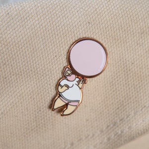 Bubblegum Gay Bear Copper Hard Enamel Pin image 3