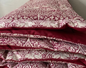 William Morris Brer Rabbit throw/blanket, Mother’s Day gift, Victorian/traditional decor
