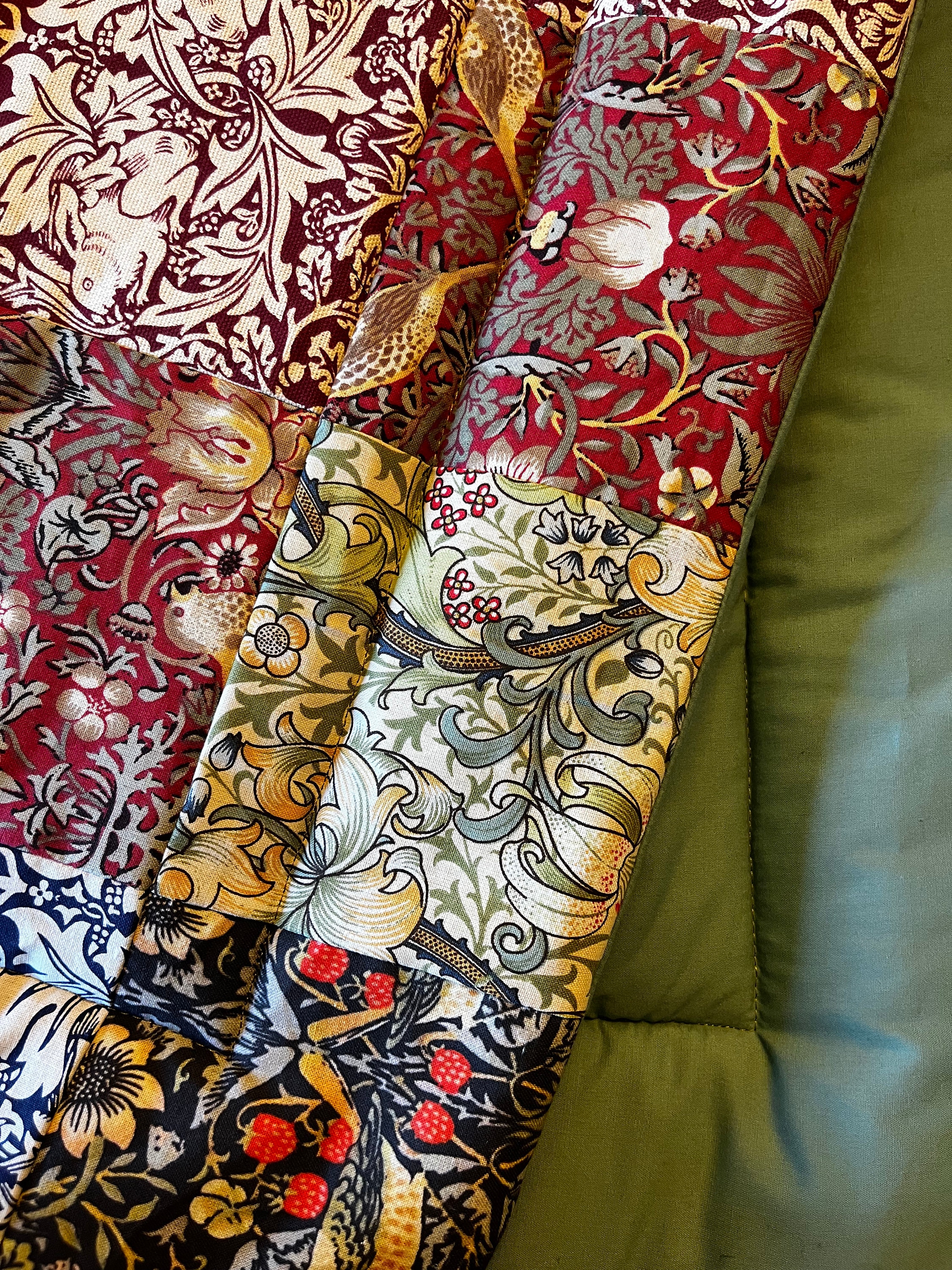 William Morris Quilted Patchwork Throw blanket Etsy