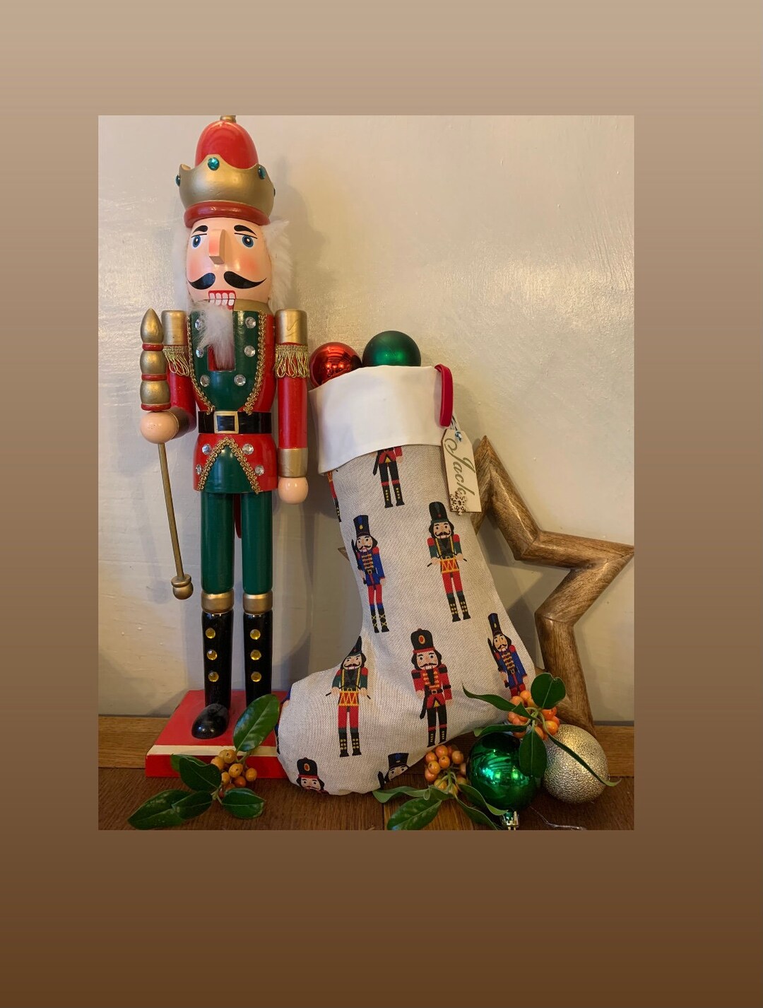 Handmade Nutcracker Christmas Stocking, Traditional Christmas Decor Etsy