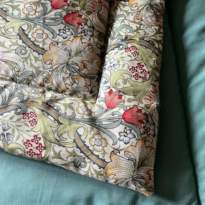 William Morris Golden Lily throw/blanket, Mother’s Day gift, Victorian/traditional decor