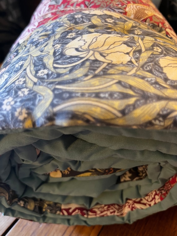 William Morris Quilted Patchwork Throw blanket Etsy