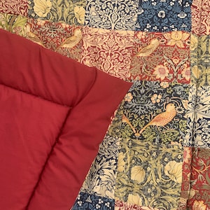 William Morris quilted patchwork throw/blanket