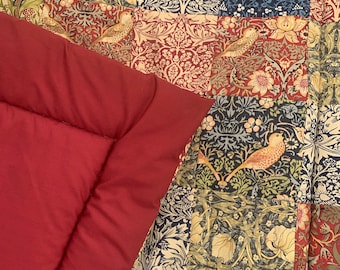 William Morris quilted patchwork throw/blanket