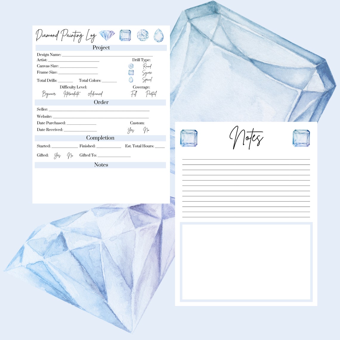 Diamond Painting Journal Diamond Painting Logbook Diamond Etsy