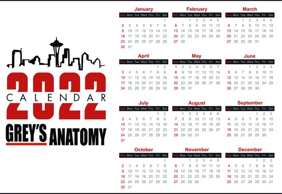 Greys Anatomy 2022 Calendar Ir-Sq1U3F8Wzbm