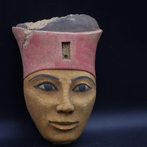 Rare Queen Hatshepsut Mask Ancient Egyptian Antiquities Stone Statue –  B.C Antique Pharaonic Antiques Collectible