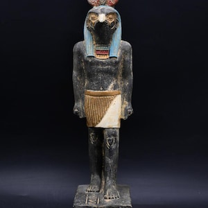 Horus God Ancient Egyptian Antiquities Statue Rare B.C Antique Pharaonic Stone Antiques Collectible Egypt Sculpture