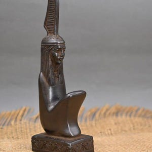 Ancient Egyptian Antiquities Maat God Statue – Rare Antique Pharaonic Stone Antiques B.C Collectible Sculpture Decor