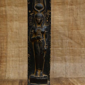 Hathor Goddess Stone Statue | Ancient Egyptian Decor | Handmade Pharaonic Sculpture | Spiritual Home Altar Gift