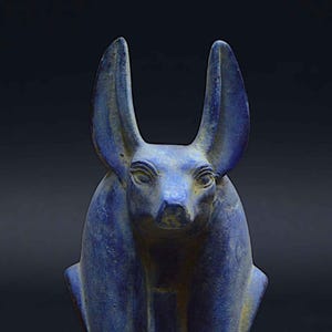 Rare Ancient Egyptian Antiquities head Anubis God Statue Pharaonic Stone Antique B.C Handcrafted Art Sculpture Collectible Decor