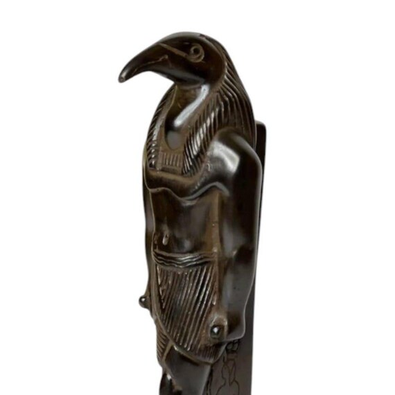 アヌビス神とトート神の像 - 紀元前古代エジプトの骨董品 - 手作りの石