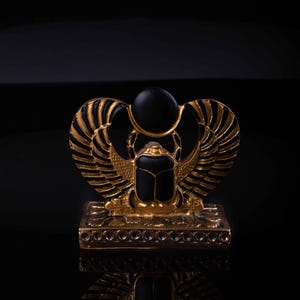 Rare Ancient Egyptian Antiquities Scarab Egyptian Statue | Antique Pharaonic B.C Stone Antiques | Collectible Stone Artifact