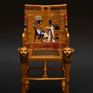 Ancient Egyptian Antiquities Statue Throne of King Tutankhamun Stone Antiques Rare Pharaonic Antique B.C Collectible Decor