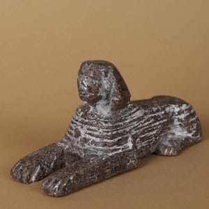 Ancient Pharaonic Sphinx Statue – Rare Egyptian Antiquities Stone Antique B.C Collectible Antique Sculpture