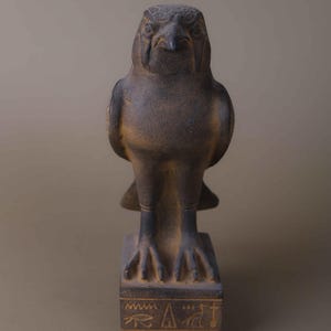Ancient Egyptian Antiquities Statue of Horus God – Rare Antique Pharaonic Stone B.C Sculpture – Collectible Antiques Decor