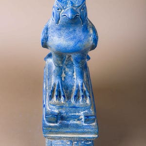 Ancient Egyptian Antiquities Statue of Horus God – Rare Antique Pharaonic Stone B.C Sculpture – Collectible Antiques Decor