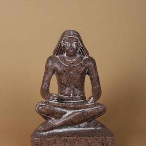 Pharaonic Scribe Figure - Rare Ancient Egyptian Antiquities Statue, Antique Stone B.C. Collectible, Pharaonic Statue, Egyptian Antiques