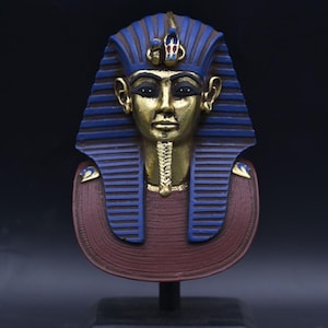 Marvellous King Tutankhamun Head Statue with Gold Leaf  Handmade Museum-Quality Replica Capturing the Magic of Ancient Egyptian Civilization