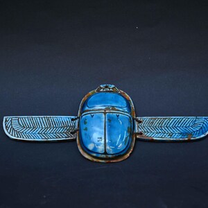 Rare Ancient Egyptian Scarab Statue | Antique B.C Stone Pharaonic Egyptian Antiquities Collectible Antiques Decor