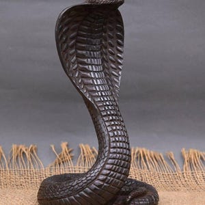 Handcrafted Uraeus Cobra Statue | Ancient Egyptian Pharaonic Stone Art | Stunning Collectible & Decorative Sculpture