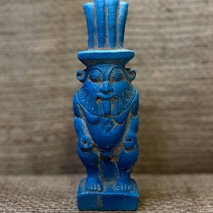 Ancient Egyptian Antiquities Bes God Statue – Rare Pharaonic Stone Antique from B.C –  Antiques Collectible