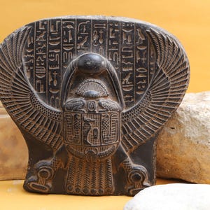 Rare Ancient Egyptian Antiquities Scarab Egyptian Statue | Antique Pharaonic B.C Stone Antiques | Collectible Stone Artifact