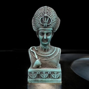Bust of King Ramses II - Rare Egyptian Artifact Replica - Ancient Pharaoh Statue - Handmade Stone Sculpture - Home Decor & Gift