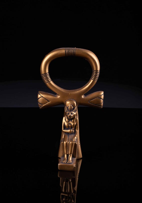 生命の鍵 古代エジプトの遺物 希少な紀元前ファラオの石像