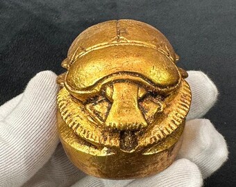 古代エジプトのスカラベ像：手彫りの石造アンティーク - Etsy 日本